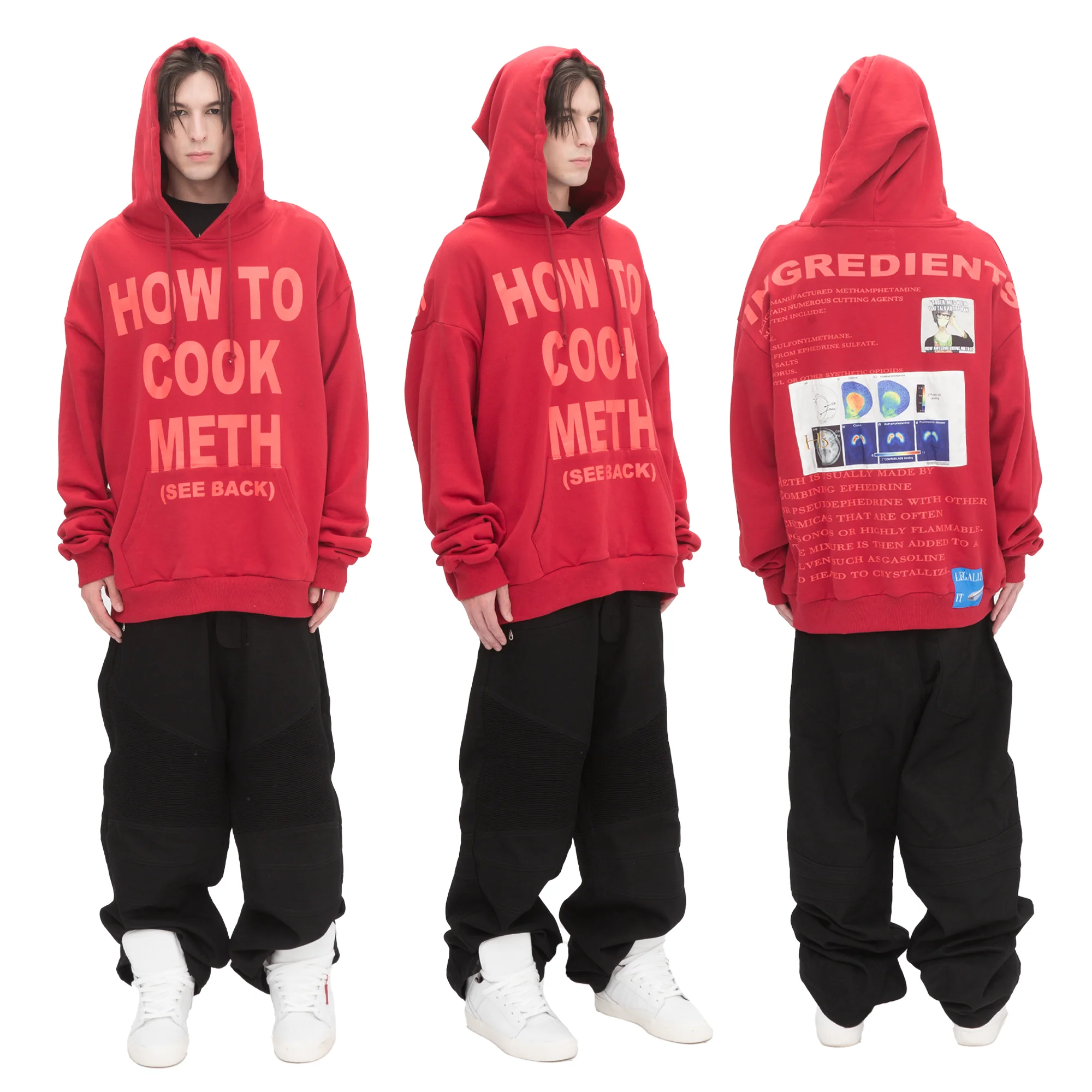 METH HOODIE (RED) - Image 3
